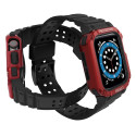 Protect Strap Band for Apple Watch 42/44/45mm Armored Case Strap - Black, Red Protect Strap Band for Apple Watch 42/44/45mm Armored Case Strap - Black, Red