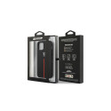 Ferrari FEOMSHCP12LBK iPhone 12 Pro Max black/black hardcase Off Track Leather Nylon Stripe