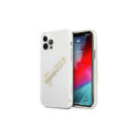 Guess GUHCP12LKTRSVGO iPhone 12 Pro Max 6.7" Transparent hardcase Vintage Script Gold