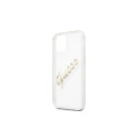 Guess GUHCP12LKTRSVGO iPhone 12 Pro Max 6.7" Transparent hardcase Vintage Script Gold
