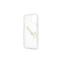 Guess GUHCP12LKTRSVGO iPhone 12 Pro Max 6.7" Transparent hardcase Vintage Script Gold