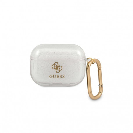 Guess GUAPUCG4GT AirPods Pro cover Transparent Glitter Collection