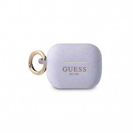 Guess GUAPSGGEU AirPods Pro cover purple/purple Silicone Glitter