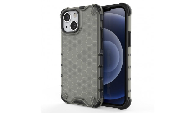 Honeycomb Case armor cover with TPU Bumper for iPhone 13 mini black