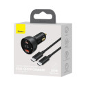 Baseus Superme fast car charger USB / USB Type C 100W PPS Quick Charge Power Delivery + USB cable Ty