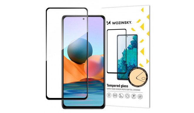 Wozinsky Super Durable Full Glue Full Screen Tempered Glass with Frame Case Friendly Xiaomi Redmi No