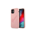 Guess GUHCP12SLSVSPI iPhone 12 mini 5.4" pink/pink hardcase Script Vintage