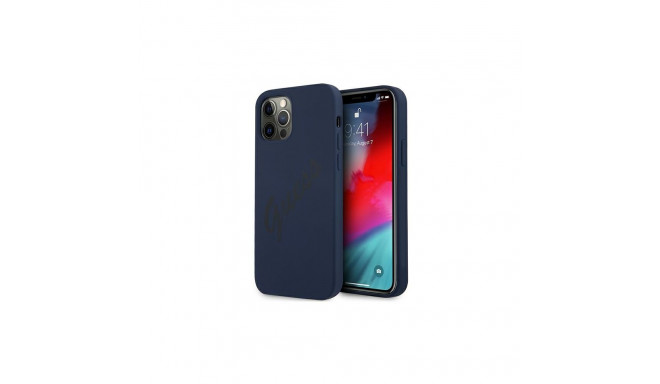 Guess GUHCP12LLSVSBL iPhone 12 Pro Max 6.7" blue/blue hardcase Script Vintage