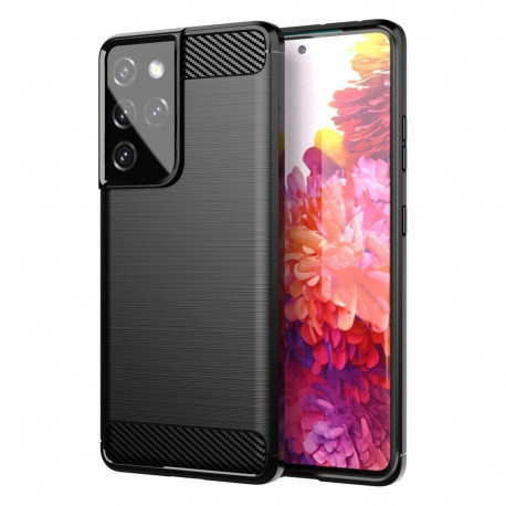 Hurtel case Carbon Case Samsung Galaxy S21 Ultra 5G, black