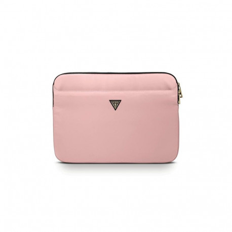 Guess Nylon Triangle Logo case for a 13" laptop - pink