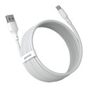 Baseus 2x USB-A - USB Type C cable fast charging Quick Charge 40 W 5 A 1.5 m - white (TZCATZJ-02)