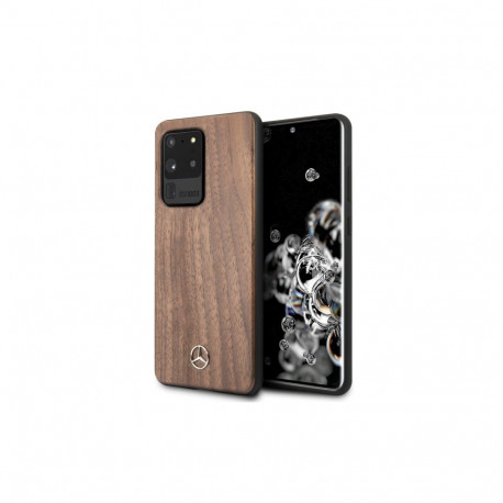 Mercedes Wood Line Walnut Case for Samsung Galaxy S20 Ultra - Brown