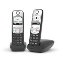 Gigaset A690A Duo analoog/DECT telefon numbrinäiduga must