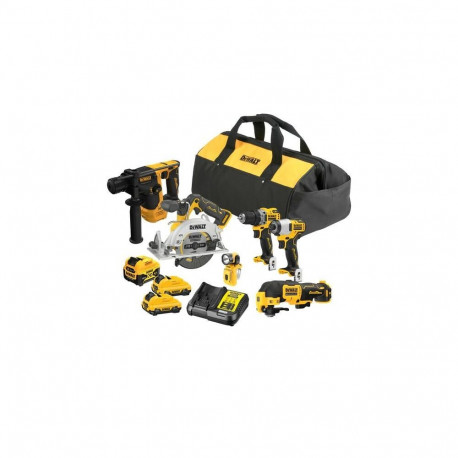 DEWALT. 12V COMBO KIT DCK611P1D2 (DCH072+DCS512+DCD701+DCF801+DCS353+DCL510) 1x5.0 2x2.0Ah BAG