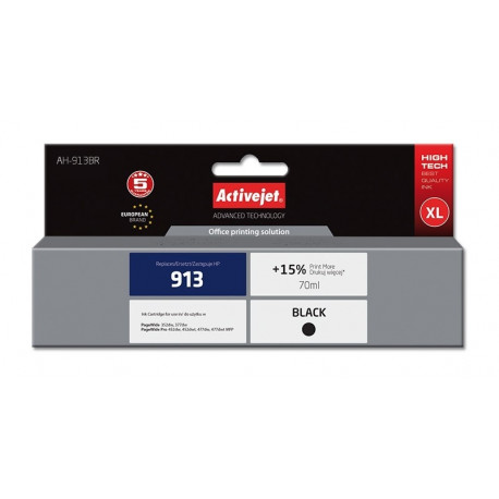 Activejet AH-913BR Ink (replacement for HP 913 L0R095AE; Premium; 70 ml; black)
