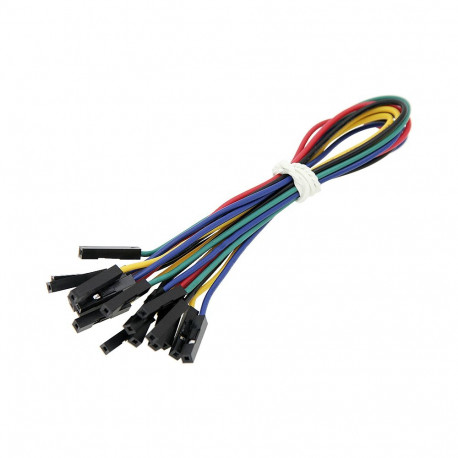 Kaablite komplekt 6642# 10tk emaste pistikutega 20cm, värviline