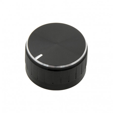 8168# Gałka pot czarna śred - 30mm wsk.srebrny (5 tk.)