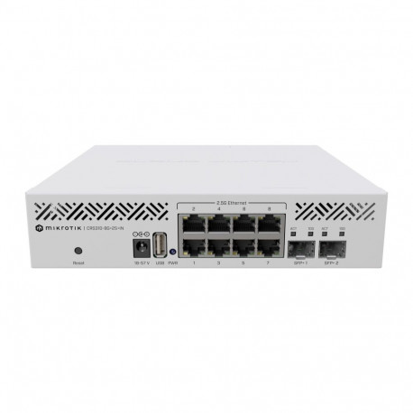 MikroTik Cloud Router Switch CRS310-8G+2S+IN Rackmountable  1 Gbps (RJ-45) ports quantity 8  SFP+ po