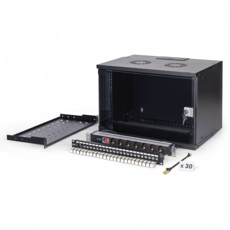 "DIGITUS Netzwerk-Set 483 mm (19"") - 7HE, 540x400 mm (BxT) sw"