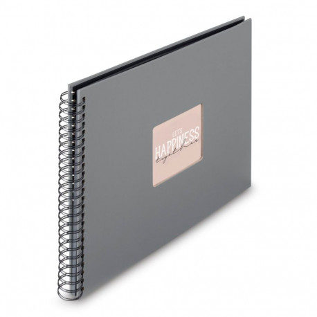 Hama fotoalbum 9841 fine art spiraalköitega 36x32 50 musta lehte, kivihall