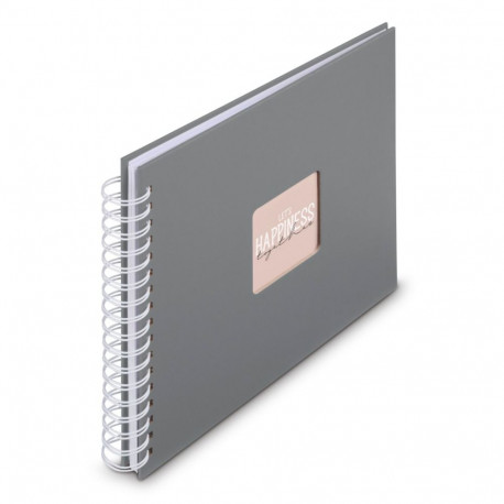 Hama  Fine Art  Spiral Steingrau 28x24 50 weiße Seiten    9837