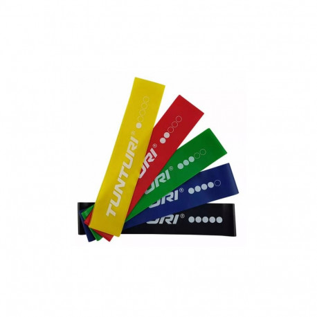 Tunturi Mini Resistance Band Set, 5 pcs, various resistance levels