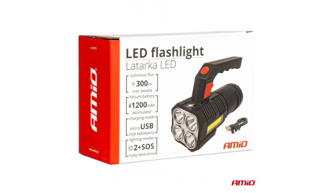 Led taskulamp 4 reziimi 300lm laetav