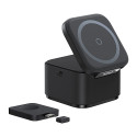 Baseus MagPro 3in1 25W MagSafe Compatible Inductive Charger for Phone and Smartwatch - Black