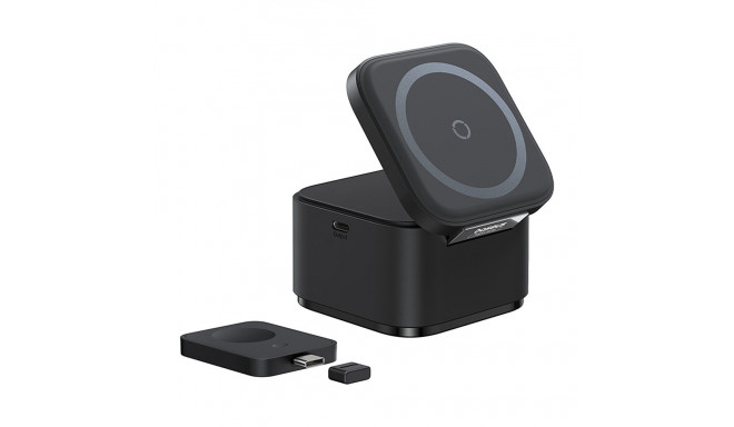 Baseus MagPro 3in1 25W MagSafe Compatible Inductive Charger for Phone and Smartwatch - Black