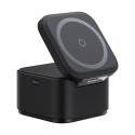 Baseus MagPro 3in1 25W MagSafe Compatible Inductive Charger for Phone and Smartwatch - Black
