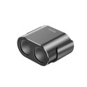 Baseus CRDYQ-01 splitter 2x cigarette lighter socket 80W 2x USB-A 3.1A - black