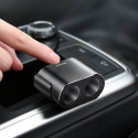 Baseus CRDYQ-01 splitter 2x cigarette lighter socket 80W 2x USB-A 3.1A - black