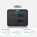 Baseus fast charger GaN5 Pro HUB HDMI 2 x USB-C / USB-A / HDMI 4K 30Hz 1.5m black + USB-C cable - US
