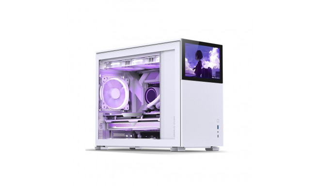 Jonsbo D31 Screen Micro-ATX korpus, karastatud klaas - valge