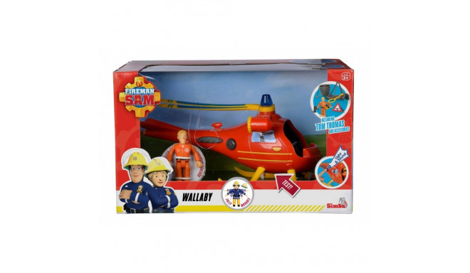 Helicopter Fireman Sam Wallby with figurine