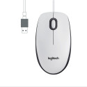 MOUSE USB OPTICAL M100/WHITE 910-006764 LOGITECH