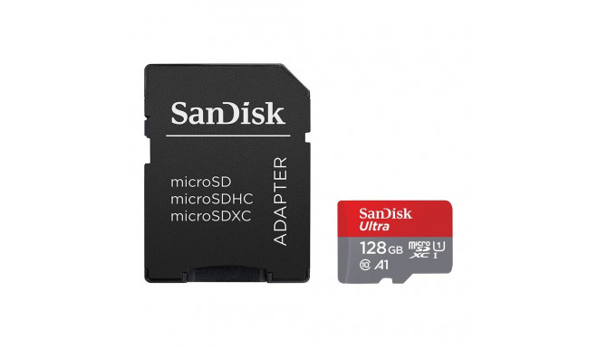SanDisk mälukaart microSDXC 128GB Ultra 100MB/s Class 10 UHS-I + adapter