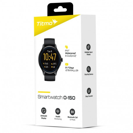 Smartwatch TITMO O-150 (AMOLED, bluetooth call) black