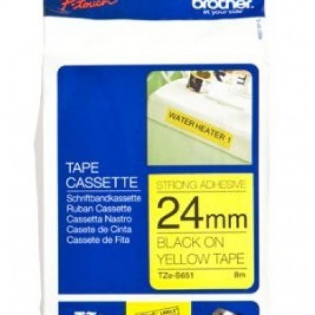 BROTHER TZES651 24 BLACK ON YELLOW STR.