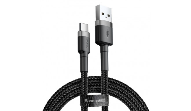 Baseus Cafule USB-A / USB-C QC 3.0 3A Cable 0.5 m - Black and Gray