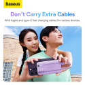 Baseus Comet Series powerbank with display 10000mAh 22.5W - purple + USB-A / USB-C cable
