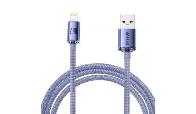 Baseus kaabel USB - Lightning Crystal Shine Series 2m, lilla