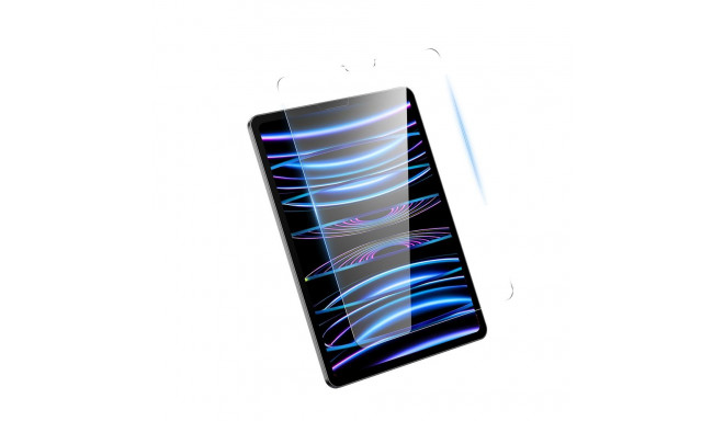 Baseus Crystal tempered glass for iPad Pro 12.9'' (2018/2020/2021/2022) + mounting kit - transparent