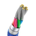 Baseus crystal shine series fast charging data cable USB Type A to USB Type C 100W 2m blue (CAJY0005