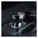 Baseus car charger 2x USB 4.8A 24W with LCD gray (CCBX-0G)