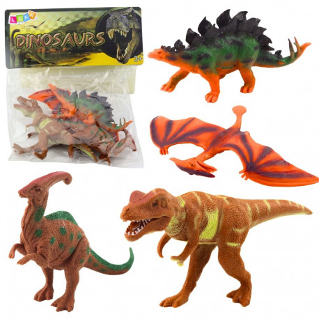 Dinosaurusefiguuride komplekt T-Rex Pteranodon Stegosaurus Parasaurolophus, 4 tk