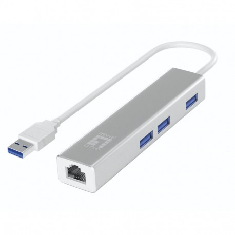 LevelOne Adapter USB3.0-&amp;gt; RJ45 10/100/1000,3xUSB3.0 0.15m si