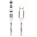 Setty cable USB - USB-C/microUSB/Lightning 2m, assorted