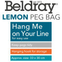Beldray LA032005LEMFEU7 Peg Bag - Lemon Print