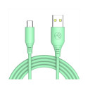 Tellur Silicone USB to Type-C Cable 3A 1m Green